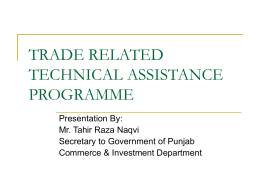 TRADE RELATED TECHNICAL ASSISTANCE PROGRAMME