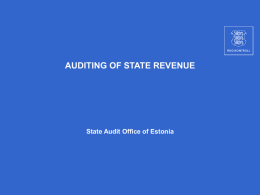 AUDITING OF STATE REVENUE