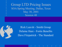 Group LTD Pricing Issues