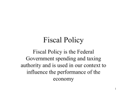 Fiscal Policy - Wayne State College