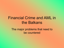 Financial Crime and AML in the Balkans