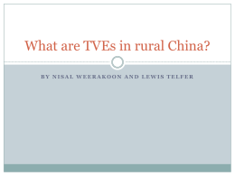 What are TVEs in rural China?