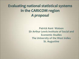 Evaluating national statistical systems in the CARICOM