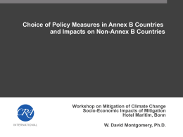 Does the Choice of Policy Measures in Annex B Countries