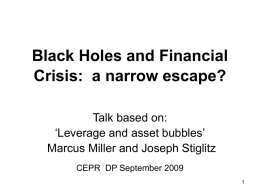 Black Holes and Financial Crisis