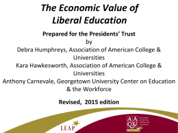 a liberal education - Association of American Colleges & Universities