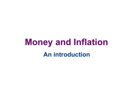 Money and Inflation - The Economics Network