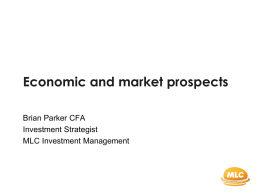 Economic and market prospects