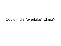 Could India “overtake” China?