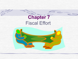 Chapter 7 Fiscal Effort