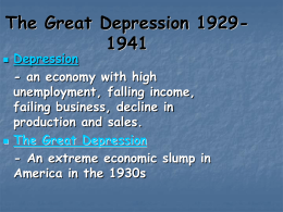 The Great Depression 1929-1941
