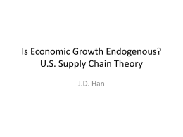 Is Economic Growth Endogenous? U.S. Supply Chain Theory