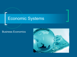 Economic Systems - Siegel High School