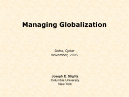 Managing Globalization - Columbia Business School