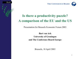 Pieces of the EU/US Productivity Puzzle