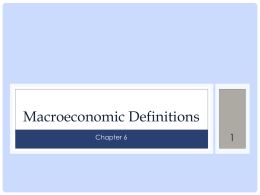 Chapter 7 Every Macroeconomic Word You Have (N)ever Heard