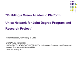 UNICA Green Academic Platform