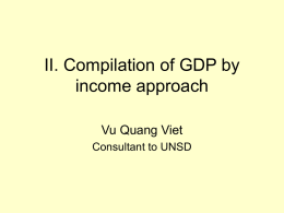 Compilation of GDP by income approach