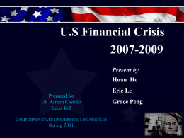The U.S`s Financial Crisis of 2007-2009