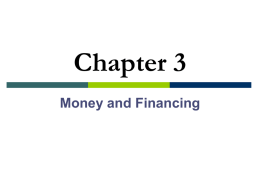 Chapter 3 Money and Financing