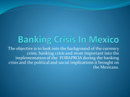 Banking Crisis In Mexico