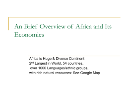 African Economies- An Overview Nnadozie, Chapter 1