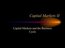 Capital Markets:II
