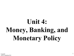 Macro 4.2- Money Market and Monetary Policy