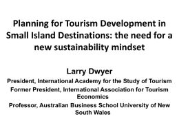 Planning for Tourism Development in Small Island Destinations