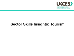 Sector skills insights: tourism summary slide pack