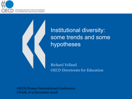 Institutional diversity: some trends and some hypotheses