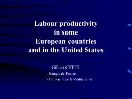 Labour productivity in some European countries and in the United
