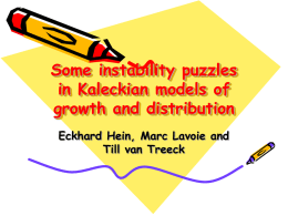 Some instability puzzles in Kaleckian models of growth and