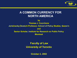 A Common Currency for North America