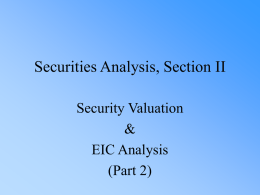 Valuation and EIC Analysis, Part 2
