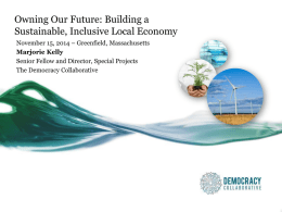 Owning Our Future: Building a Sustainable, Inclusive