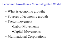 Economic Growth in a More Integrated World