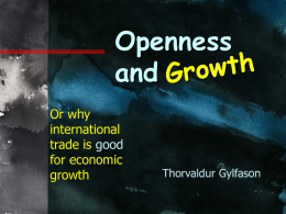 Openness and Growth