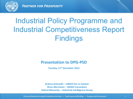 Unido Industrial Competitiveness and Policy