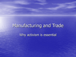 Manufacturing and Trade