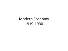 Modern Economy 1900-29