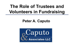 Role of Trustees and Volunteers in the Fundraising Process