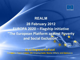 EUROPA 2020 – Flagship initiative