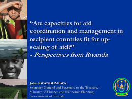 “Are capacities for aid coordination and management in recipient