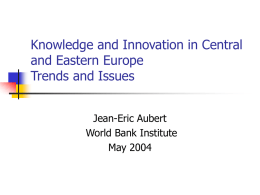 Knowledge Economies and Eastern Europe Countries The World