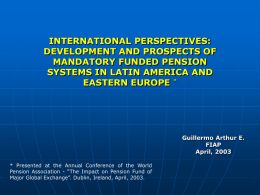III. Prospects of mandatory pension funds