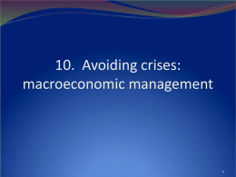 Maintaining macroeconomic stability
