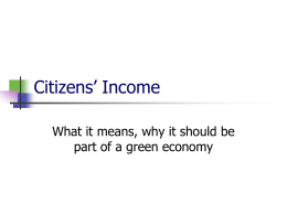 Citizens` Income