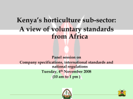 A view of voluntary standards from Africa