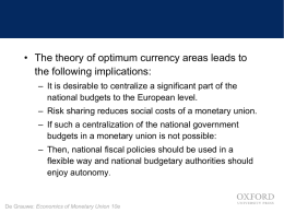 Economics of Monetary Union 10e